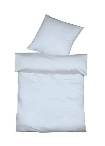 Fleuresse Halbleinen-Bettwäsche Provence 135 x 200 cm - Moderne Bettwäsche aus 50% Baumwolle und 50% Leinen, atmungsaktiv und hautfreundlich für einen erholsamen Schlaf, mit elegantem Edelknitter-Look und pflegeleichtem Design.