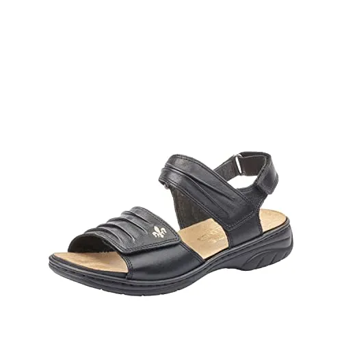 Rieker Damen Sandalen 64560 - Wanderschuhe mit komfortablem Klettverschluss und 3,3 cm Absatzhöhe, ideal für entspannte Sommerausflüge.
