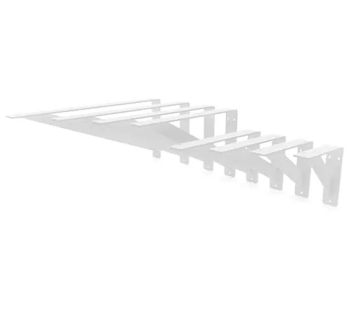 HEVVA Schwerlastträger 20/25/30/35/40/45 cm | ELBE | Waschtischhalterung, Regalhalterung, Wandkonsole, Sitzbank Halterung | (1x Halterung - Weiß, 35 cm)