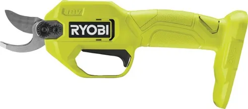 RYOBI 18 V ONE+ Akku-Gartenschere RY18SCA-0 - Heckenscheren mit 25 mm Schnittkapazität und SK5-Stahlklingen für müheloses Schneiden. Ideal für präzise, saubere Schnitte und bis zu 1500 Schnitte mit einem Akku.
