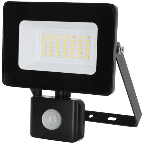 Kerbl Strahler LED-Außenstrahler 30 W mit Bewegungsmelder - Baustrahler mit energieeffizienten SMD-LED-Chips für hohe Lichtleistung und bis zu 90 % weniger Stromverbrauch. Ideal für die homogene Ausleuchtung von Außenbereichen.