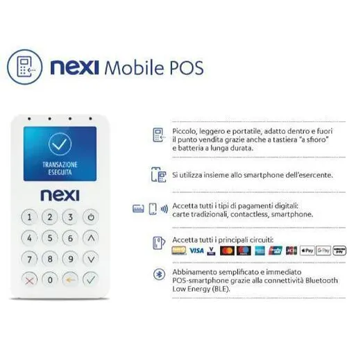 Produktbild Nexi Mobiles POS-Kartenlesegerät Weiss (8052679550074)