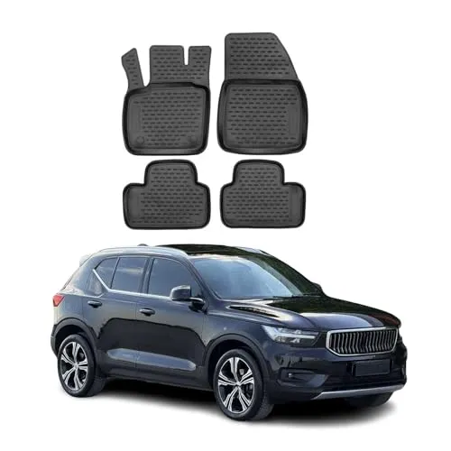 OMAC Auto-Fußmatten für Volvo XC40 2017-2024 - Fahrzeugspezifische TPE Fußmatten, rutschfest und wasserfest, bieten optimalen Schutz und einfache Reinigung für den Innenraum Ihres Fahrzeugs.