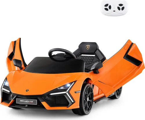 GOPLUIS Elektroauto für Kinder – 12V Lamborghini mit Fernbedienung & LED