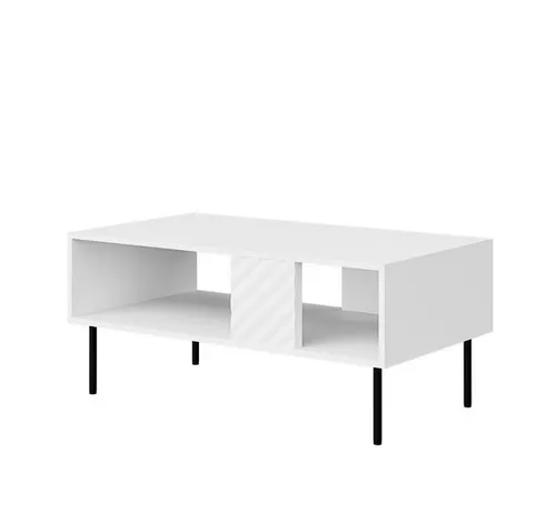 MIRJAN24 Couchtisch Lucca 100 - Moderner Kaffeetisch mit Stahlfüßen - Stylischer Couchtisch für das Wohnzimmer, Maße: 100x46x55 cm, robust mit eleganten Stahlfüßen und einfacher Montage. Ideal für jeden Wohnstil.