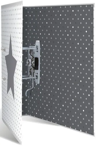 HERMA Ordner A4 Sterne Weiß Set, 10 Stück - Bunte Ringordner für Kinder mit einzigartigem Innendruck, ideal zum Organisieren von Dokumenten in Schule und Büro.