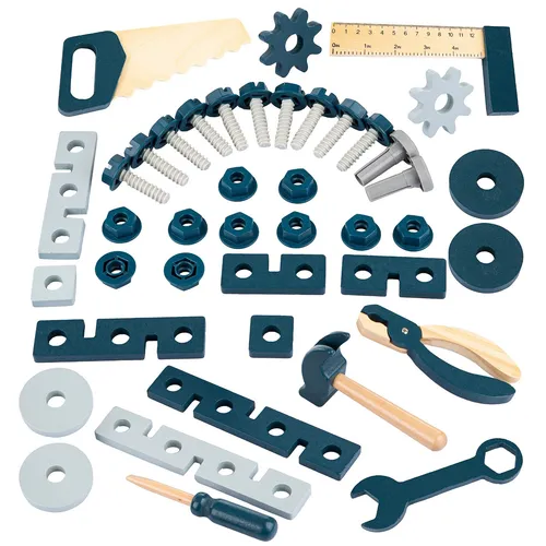 Komplettes Werkzeugset für Heimwerker-Enthusiasten - KP9850 - Vielseitiges Spielzeugwerkzeugset für kreative Projekte, fördert die motorischen Fähigkeiten und sorgt für stundenlangen Spielspaß.