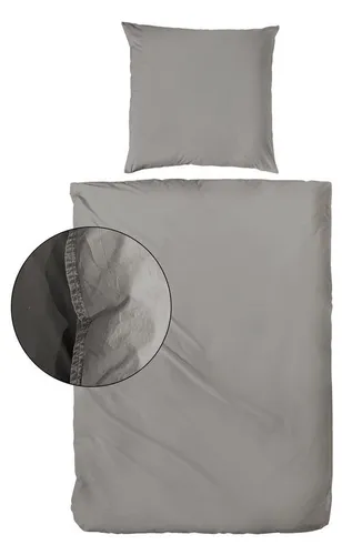 XXXL Bettwäsche Grau 240x220 cm - Pflegeleichte Renforcé-Bettwäsche in Grau, ca. 240x220 cm, atmungsaktiv und allergikerfreundlich, ideal für erholsame Nächte.