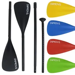 24MOVE® Paddel Doppelpaddel 2 in 1 - Teleskoppaddel für SUP und Kajak, pink - Paddel für Stand-Up Paddling - 2-in-1 Doppelpaddel, teleskopierbar bis 230 cm, leicht und schwimmfähig. Ideal für flexible Freizeitpaddler und kompakt transportierbar.