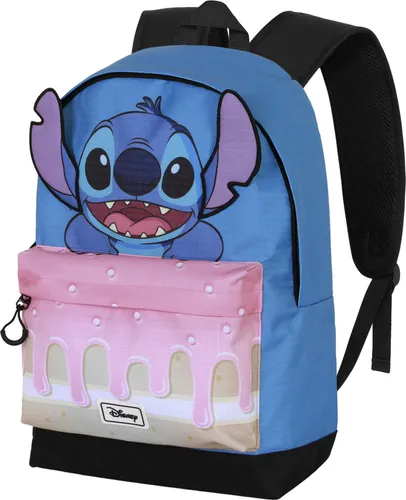 Karactermania Disney Stitch Rucksack 44 Cm Blau - Schulrucksack mit stylischem 3D-Design, reißfestem Ripstop-Material und praktischem Trolleygurt – ideal für Schule und Freizeit!