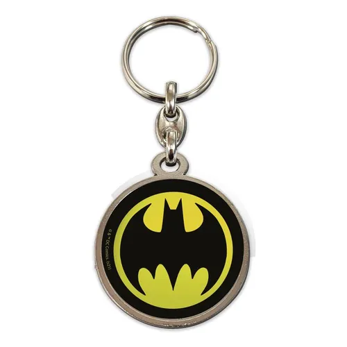 SD TOYS Schlüsselanhänger Batman-Logo - Rund, Metall, offizielles Lizenzprodukt und perfektes Geschenk für Sammler und Kinder ab 6 Jahren
