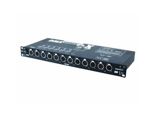 Eurolite Split 6X DMX Splitter - Multimedia, Audio, Eventtechnik - 6-fach DMX-Splitter für Rackmontage mit elektrischer Isolierung und unabhängigen Treibern für jeden Ausgang, ideal für professionelle Lichtsteuerung.