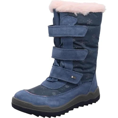 Imac Winterstiefel Frosty für Mädchen in Blau mit Schneeflocken und Plüschkante Rosa, wasserdicht. blau Gr. 37