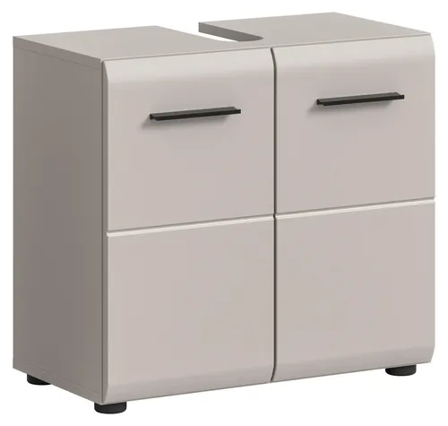 Waschbeckenunterschrank ICE (B/H/T: ca. 60/54/30 cm) in Nox Oak Nachbildung/schwarz matt