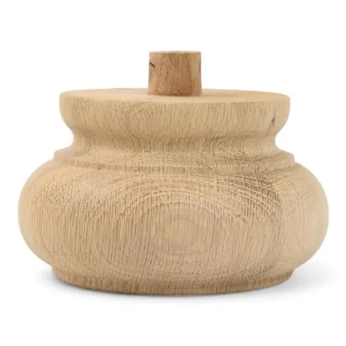 Holzando Holzfüße für Möbel aus Eiche ø130 - naturbelassenes Holz - ideal für Restauration & Reparatur - Möbelfüße Holz in Verschiedene Größen & Materialien erhältlich