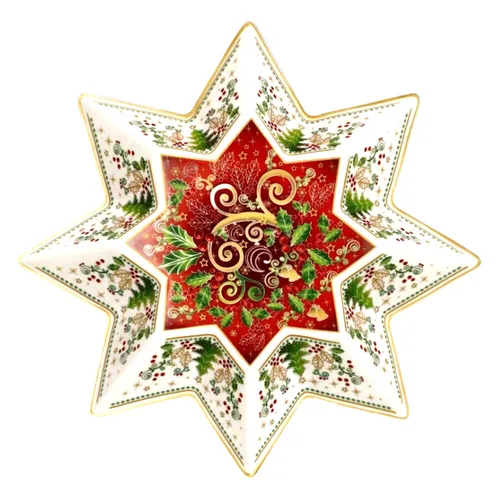 Goebel Palais Royal Schale mittel Stellar 25 cm - Hochwertige Porzellanschale mit festlichem Weihnachtsmotiv, ideal für festliche Dekoration oder als Geschenk zu Weihnachten.