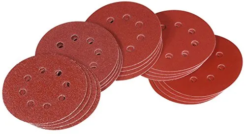 Meister Schleifscheiben-Set Ø 125 mm, 30-teilig - Für Exzenterschleifer - Verschiedene Körnungen K40, K80 & K120 - Mit Klettverschluss - Geeignet für Holz & Metall/Schleifpapier / 5815000