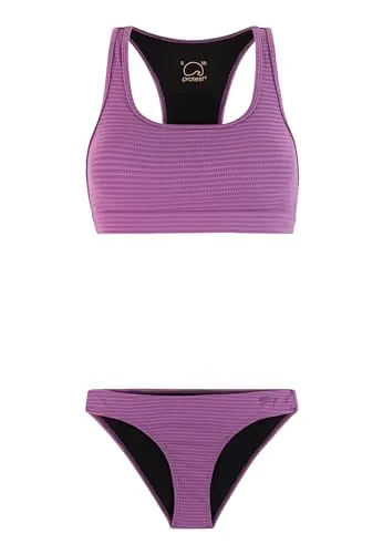 Protest Damen Sup-Bikini PRTEager 25 Xs/34 - Stylischer Damen-Bikini mit abnehmbaren Schaumstoffcups für individuelle Unterstützung. Die Quickdry-Cups sorgen für schnellen Trocknungsprozess, ideal für den Strand oder Pool. Mit normaler Taillenhöhe und mittlerer Deckkraft.