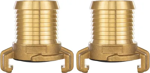 Poppstar Schlauchkupplung Messing-Klauenkupplung System Geka mit Schlauchtülle, (2-tlg)