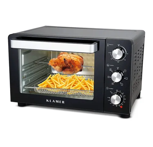 KLAMER Minibackofen 30L mit Umluft und 6 Funktionen