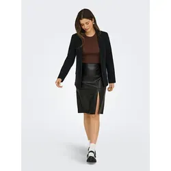 ONLY ONLOLINE FAUX LEATHER SKIRT OTW NOOS - Damen Lederimitatrock, Gr. M (38) - Modischer Lederimitatrock in Schwarz, knielang mit Schlitz für optimale Bewegungsfreiheit. Pflegeleicht und schmutzunempfindlich – perfekt für stilbewusste Frauen!
