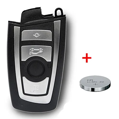 BMW Smartkey Funk Fernbedienung Gehäuse mit CR2450 Batterie - Hochwertiges Gehäuse für BMW Schlüssel, passend für zahlreiche Modelle. Inklusive CR2450 Batterie. Einfacher Austausch für Ihren Notschlüssel, ideal für den täglichen Gebrauch.