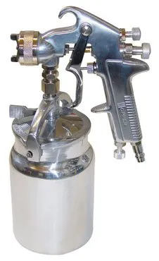 Güde Lackierpistole Profi-S HVLP 1,8mm - Farbsprühsysteme mit 1000ml Saugbecher für flüssige Materialien, bietet einfache Anwendung und schnelle Reinigung bei feiner Zerstäubung.