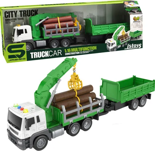 Landwirtschaftliches Fahrzeug Lkw 2 Anhänger Holzballen Sound Lichteffekte