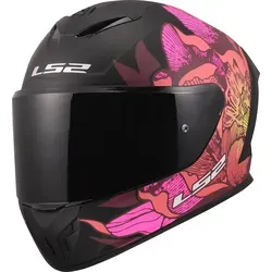 LS2 FF820 Rapid III Poppies Helm Schwarz/Pink, S (55/56) von LS2