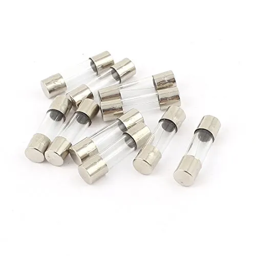 sourcing map 10 Stk 250V 5A 1,5A Schnelle Glasrohr Sicherungen 5mm x 20mm