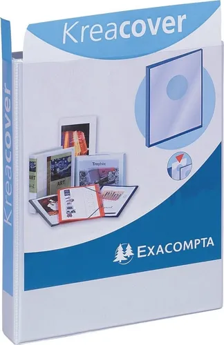 EXACOMPTA Präsentationsordner Ringbuch Kreacover A4 4 Ringe 30mm weiß