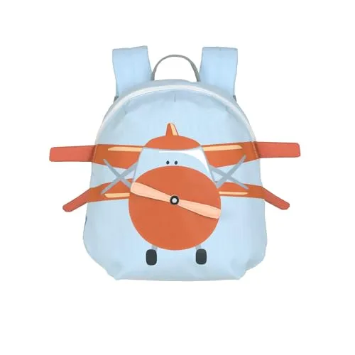 Lässig Kinderrucksack Tiny Backpack Tiny Drivers Propeller Plane - Schulranzen für Kinder ab 2 Jahren, wasserabweisend mit 3D-Details und höhenverstellbaren Schultergurten – ideal für Kindergartenabenteuer!