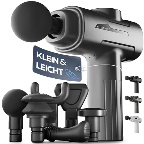 HELDENWERK Massagepistole mit 6 Aufsätzen & 3200 U/min von HELDENWERK