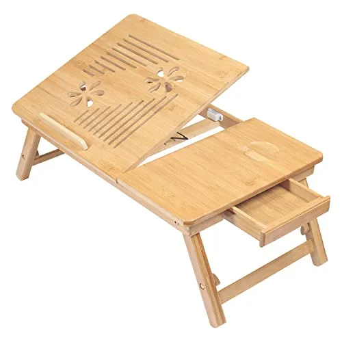 Schramm Rocco e.K. Betttablett Laptoptisch - 3 Varianten - Lapdesk aus Bambus, klappbar mit kippbarem Design, ideal für bequemes Arbeiten im Bett. Wählen Sie zwischen 3 praktischen Varianten für optimalen Komfort.