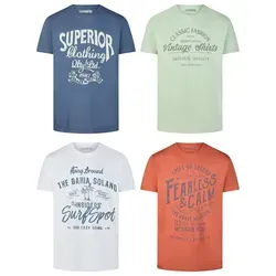 riverso T-Shirt Herren RIVLeon Regular Fit - 4er Pack Kurzarm Tee Shirt - Rundhalsshirts aus 100% Baumwolle im praktischen 4er Pack, ideal für Sommer, Freizeit und Sport. Atmungsaktiv und pflegeleicht in vielen frischen Farben und Größen.