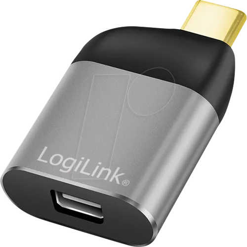 LogiLink USB 3.2 Gen 2 Adapter - 1x USB 3.2 Gen 2 Steck, elegant in Schwarz und Grau, ideal für schnelle Datenübertragung