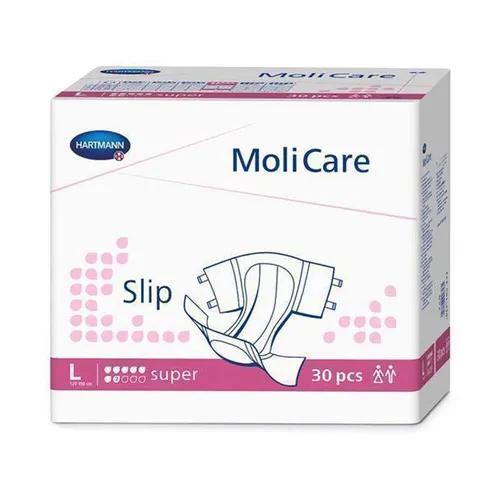 MoliCare Slip super L, 30 Stück - Arzneimittel für mittlere bis starke Inkontinenz mit hohem Tragekomfort, atmungsaktiv und geruchsbindend für maximale Sicherheit im Alltag.