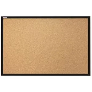 ALLboards Pinnwand 90 x 60 cm aus Naturkork - Präsentation: Hochwertige Pinnwand mit selbstheilender Korkoberfläche und schwarzem Holzrahmen, perfekt für Infos, Bilder und Notizen.