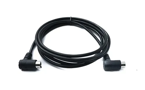 SYSTEM-S S-Video Kabel 50 cm Din 4 Pin Stecker zu Stecker Dual Winkel