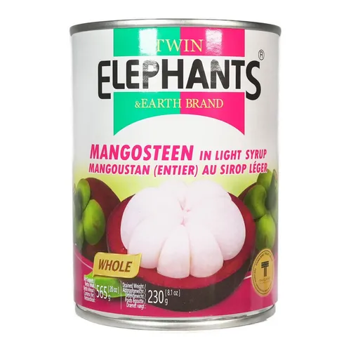 Mangostan leicht gezuckert 565g/ATG230g Mangosteen Mang Cut Mangoustan in Sirup