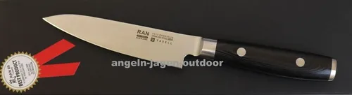 Yaxell Universalmesser RAN 69 - Damaszener Kochmesser mit Micarta-Griff - Küchenmesser mit 69 Lagen Damaststahl und 61 HRC Härtegrad, ideal für präzise Schnitte und hohe Langlebigkeit.