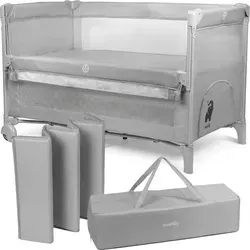 Malplay DORO Reisebett Babybett Beistellbett 60x120cm Grau