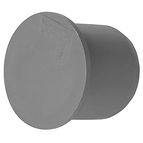 HT Muffenstopfen Ø DN40 Rohrstopfen Kunststoffstopfen Endstopfen Rohrdeckel Grau