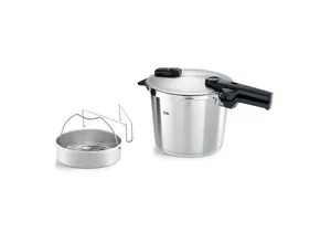 Fissler Schnellkochtopf Vitaquick® Premium 6,0 L - Hochwertiger Edelstahl-Schnellkochtopf, handmade in Germany, mit Sicherheitsventilen für sicheres und schnelles Kochen.