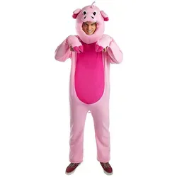 Metamorph Kostüm Schwein Kostüm, So eine Sauerei: Schweinchen Overall in Pink rosa M