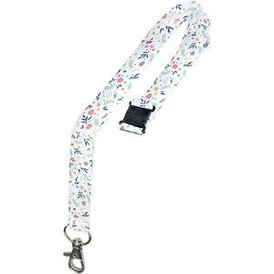 Zweckform Schlüsselband R4828F Floral, 10 Stück - Sonstige - 10 flache Umhängebänder mit Sicherheitsverschluss, ideal für Veranstaltungen, aus recyceltem PET, mit drehbarem Karabiner für Ausweise und Schlüssel.