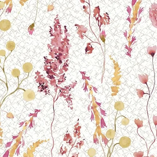 Servietten Herbst Blühende Natur als Tischdeko. Papierservietten herbstlich mit Motiv. Auch für Decoupage und Serviettentechnik 33x33cm 20