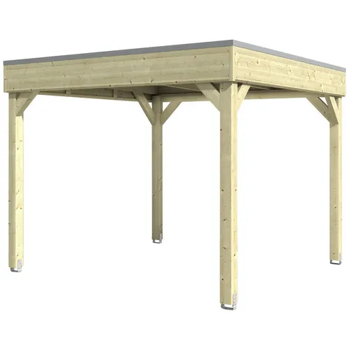 Pavillon SKAN HOLZ Toulouse 302 x 302 cm - Pavillon aus hochwertigem Holz, ideal für Gartenfeiern oder entspannte Stunden im Freien, mit stabilen Aufschraubstützen für sicheren Halt.