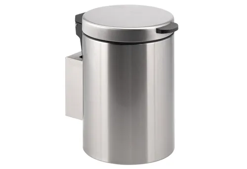 bremermann Wand-Kosmetikeimer aus Edelstahl, 3 Liter - Eleganter Wand-Kosmetikeimer von bremermann mit Softclose-Funktion. Der praktische 3L Inneneimer ermöglicht eine einfache Entsorgung. Ideal für platzsparende Montage im Bad!