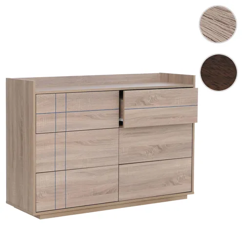 Mendler Kommode HWC-P44 – Elegantes Sideboard mit 6 Push-to-open Schubladen